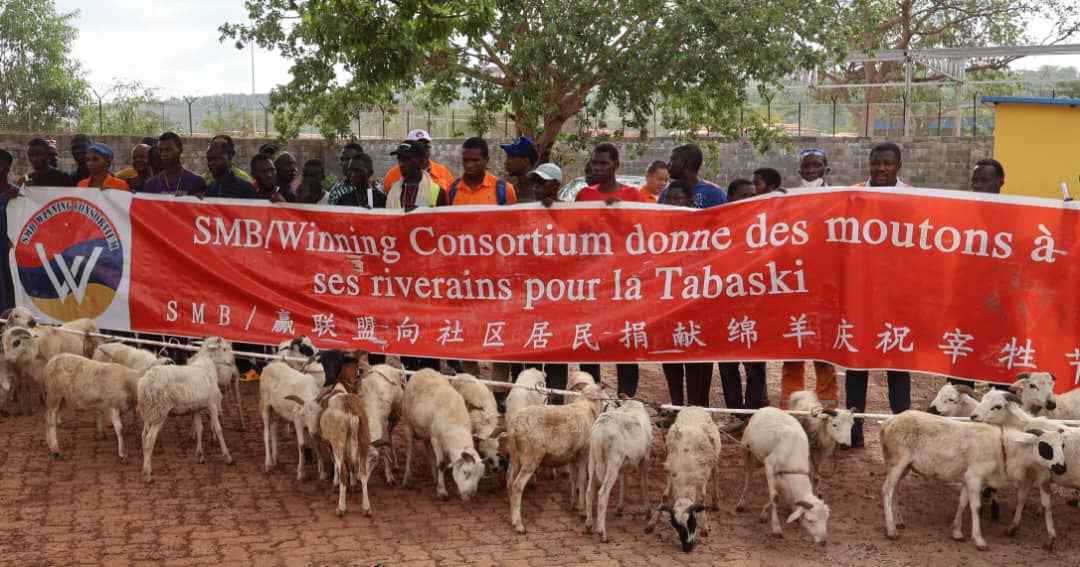 Tabaski : Le Consortium SMB-WINING distribue 294 têtes de moutons à plus de 200 villages des préfectures de Boké et Télimélé
