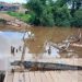 Boké – Société : L’unique pont reliant le quartier Lambanyi aux autres secteurs emporté par les eaux